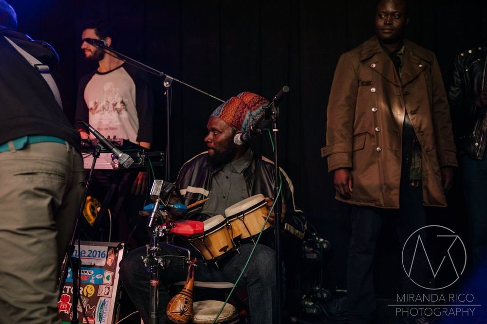 African Dundada performing with a live band